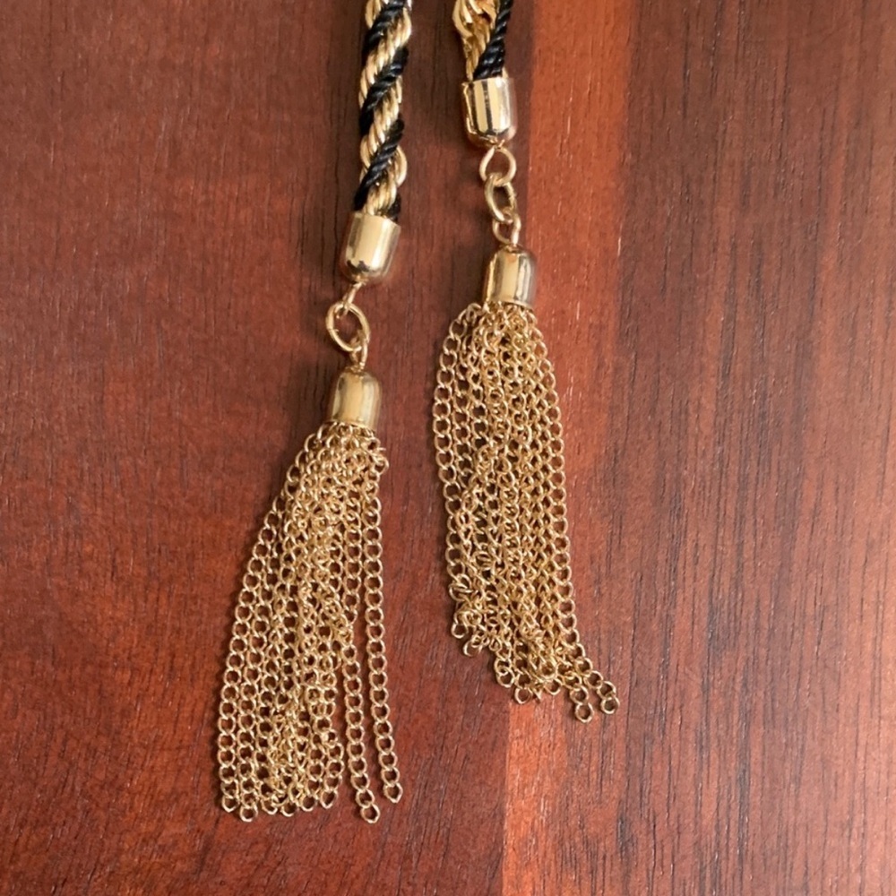 Guess Gold and Black Twisted Necklace - Picture 4 of 7